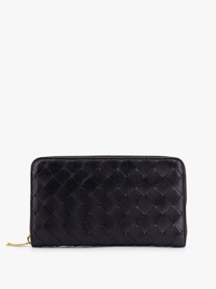 Bottega Veneta Leather Wallet With Intrecciato Motif