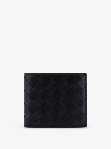 Bottega Veneta Leather Wallet With Intrecciato Motif
