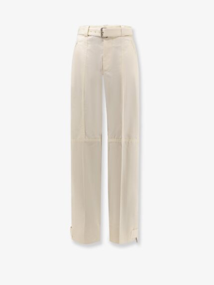 Bottega Veneta Light Cotton Trousers With Belt