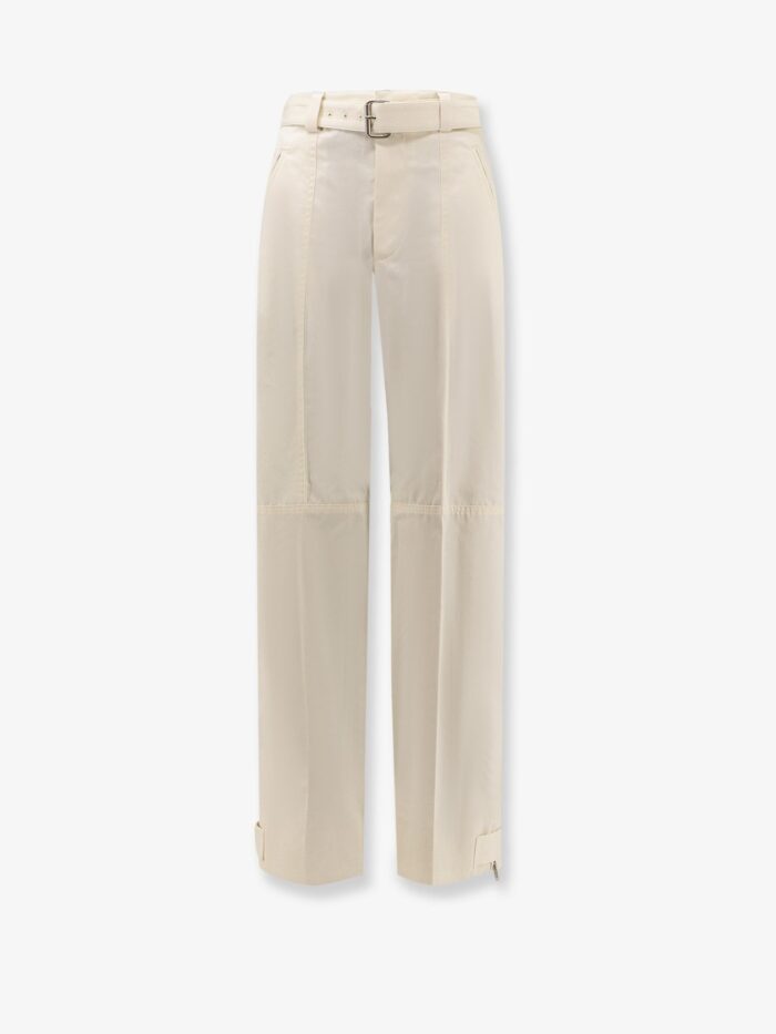 Bottega Veneta Light Cotton Trousers With Belt