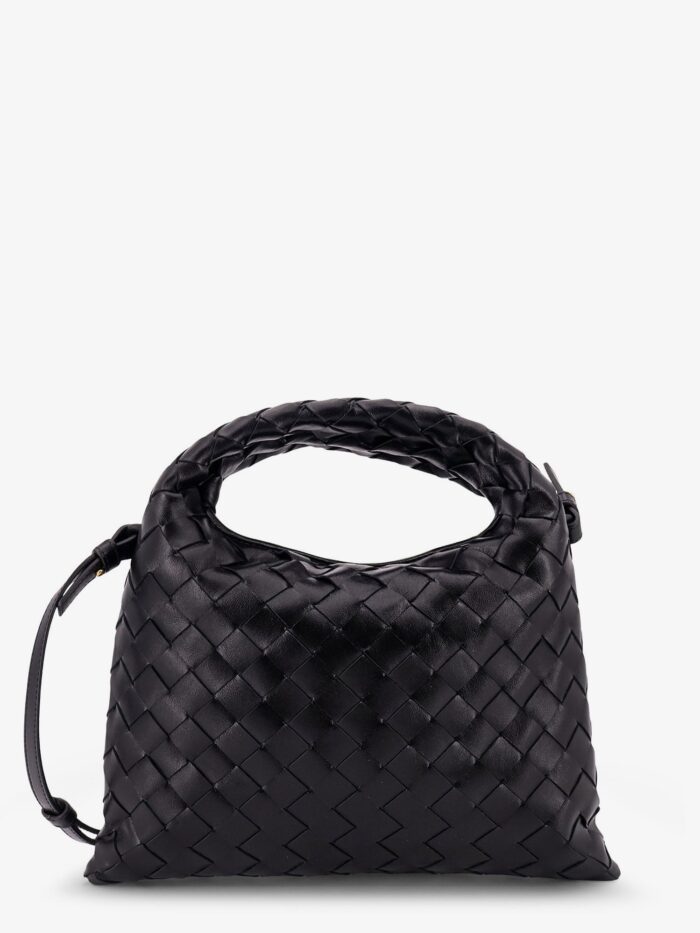 Bottega Veneta Mini Hop Leather Crossbody Bag With Intrecciato Pattern