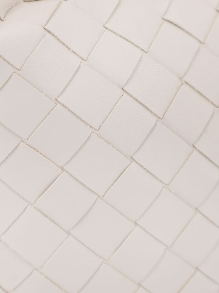 Bottega Veneta Mini Hop Leather Crossbody Bag With Intrecciato Pattern