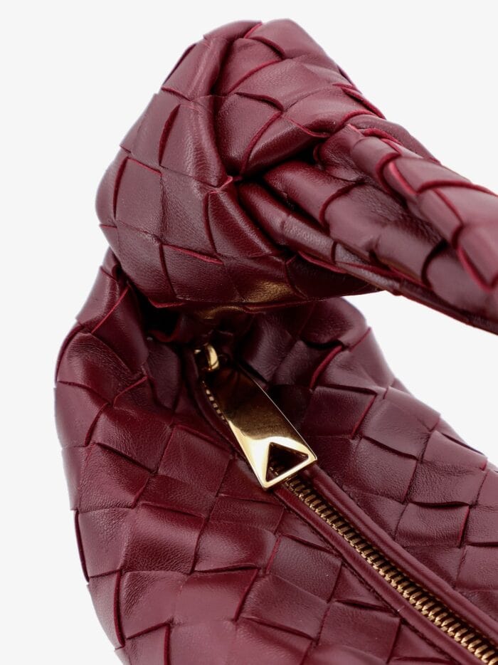 Bottega Veneta Mini Jodie Leather Handbag With Intrecciato Motif