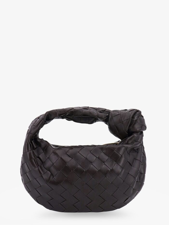 Bottega Veneta Mini Jodie Leather Handbag With Intrecciato Motif