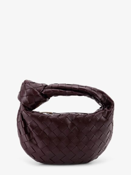 Bottega Veneta Mini Jodie Leather Handbag With Intrecciato Motif