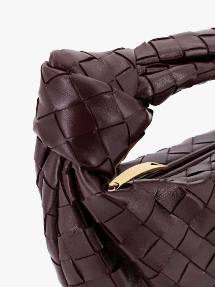 Bottega Veneta Mini Jodie Leather Handbag With Intrecciato Motif