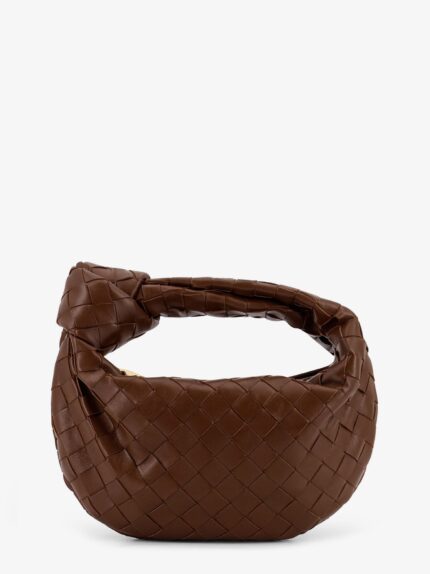 Bottega Veneta Mini Jodie Leather Handbag With Intrecciato Motif
