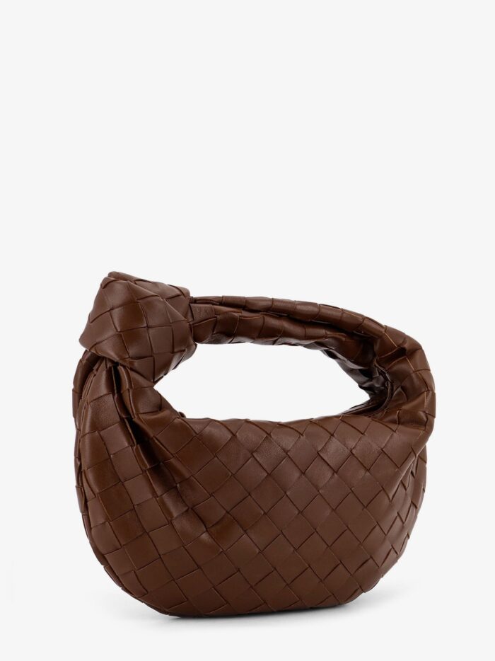 Bottega Veneta Mini Jodie Leather Handbag With Intrecciato Motif