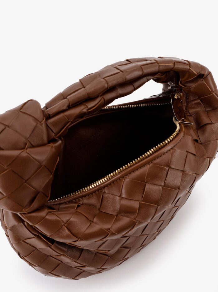 Bottega Veneta Mini Jodie Leather Handbag With Intrecciato Motif