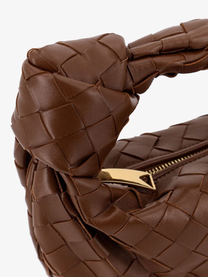 Bottega Veneta Mini Jodie Leather Handbag With Intrecciato Motif