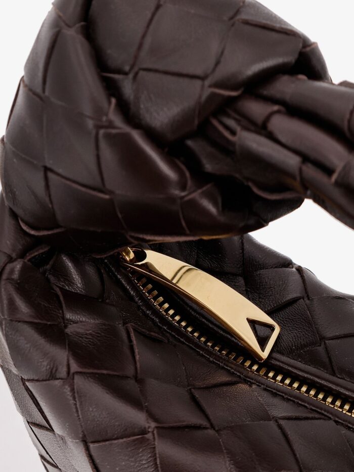 Bottega Veneta Mini Jodie Leather Handbag With Intrecciato Motif