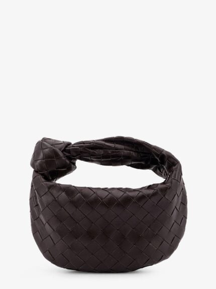 Bottega Veneta Mini Jodie Leather Handbag With Intrecciato Motif
