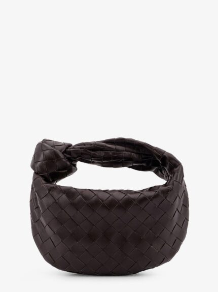 Bottega Veneta Mini Jodie Leather Handbag With Intrecciato Motif