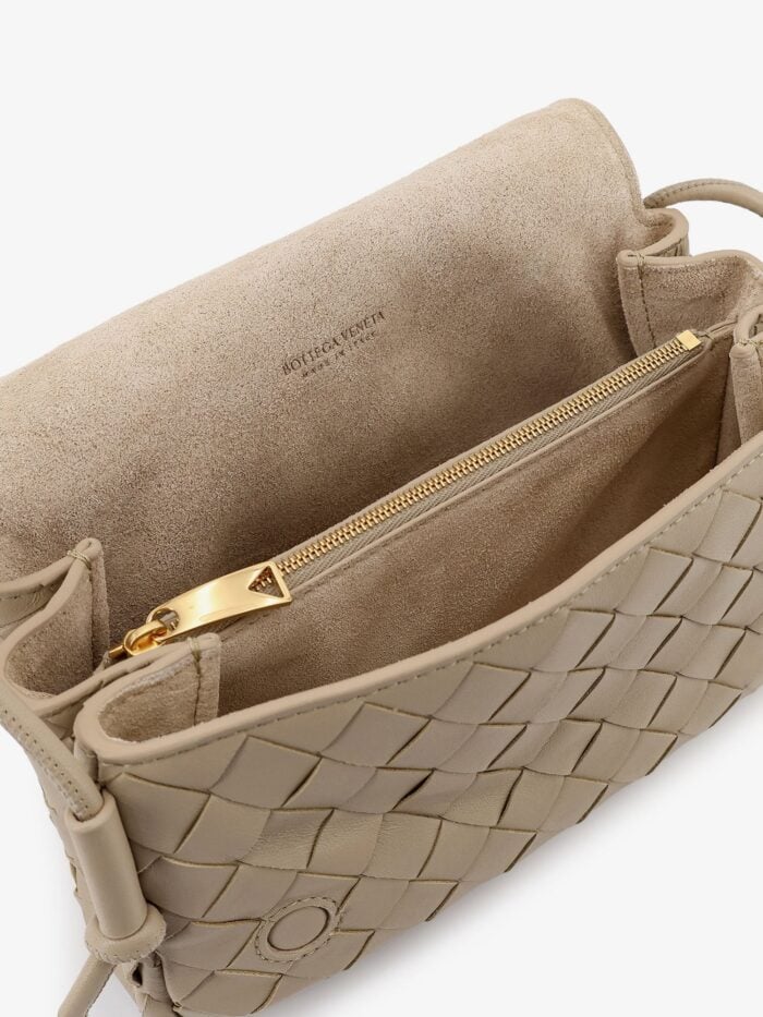 Bottega Veneta Notturno Crossbody Bag With Leather Shoulder Strap