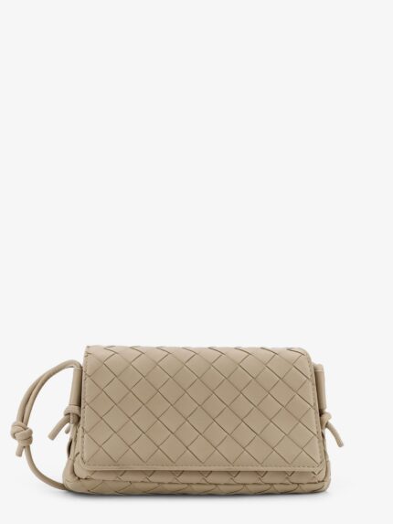 Bottega Veneta Notturno Crossbody Bag With Leather Shoulder Strap