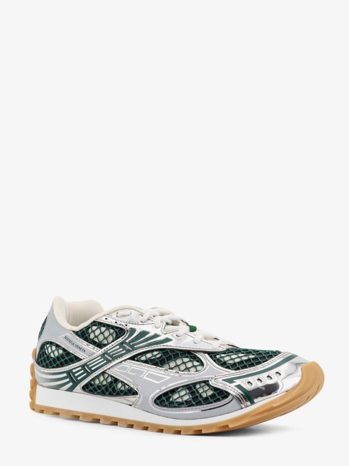 Bottega Veneta Orbit Mesh And Leather Sneakers