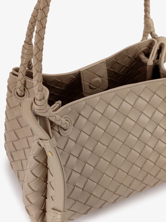 Bottega Veneta Parachute Leather Bag With Intrecciato Motif