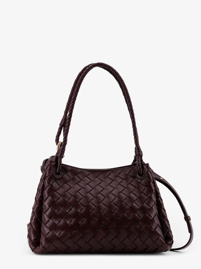 Bottega Veneta Parachute Leather Shoulder Bag With Intrecciato Motif