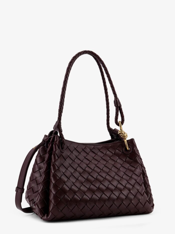 Bottega Veneta Parachute Leather Shoulder Bag With Intrecciato Motif