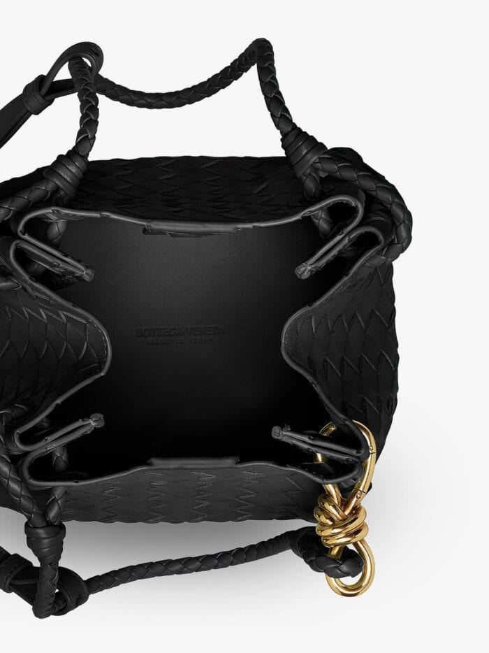 Bottega Veneta Parachute Small Leather Shoulder Bag With Intrecciato Motif