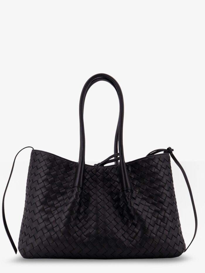 Bottega Veneta Pinacoteca Leather Handbag With Intrecciato Motif