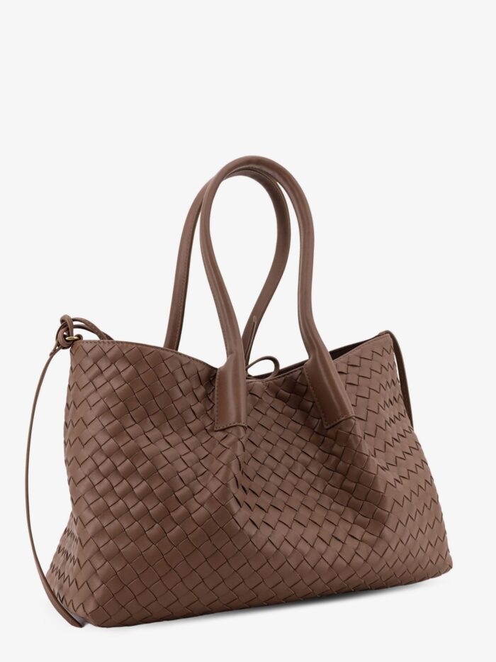 Bottega Veneta Pinacoteca Leather Handbag With Intrecciato Motif
