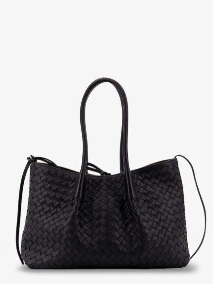 Bottega Veneta Pinacoteca Leather Handbag With Intrecciato Motif