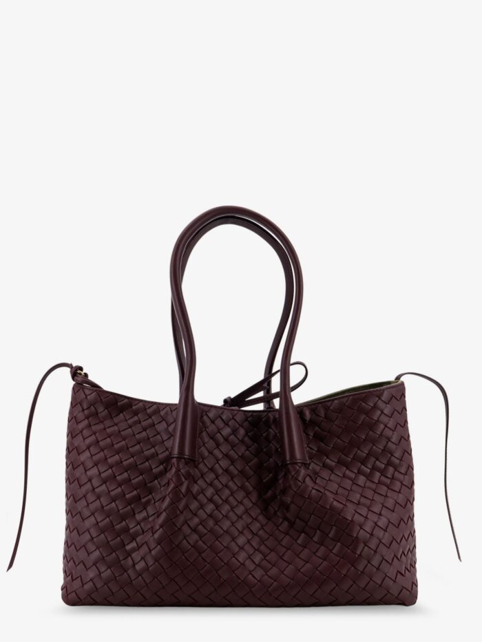 Bottega Veneta Pinacoteca Leather Handbag With Intrecciato Motif