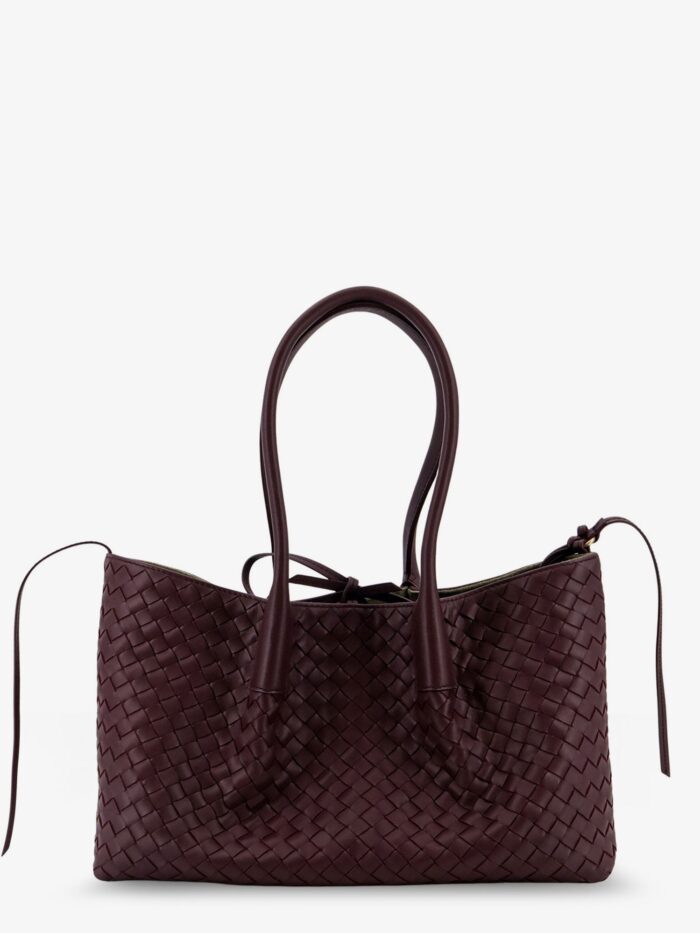 Bottega Veneta Pinacoteca Leather Handbag With Intrecciato Motif