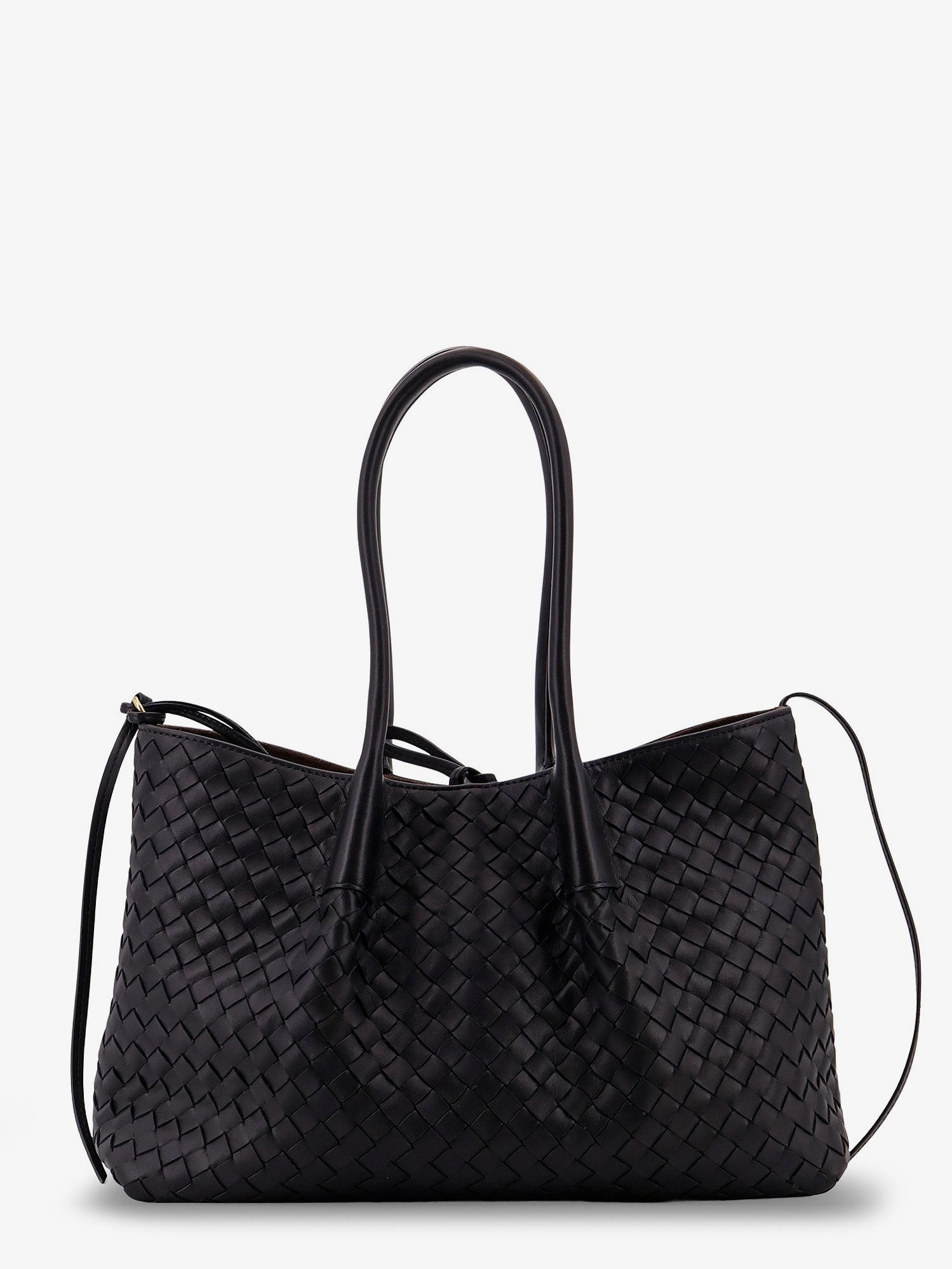 Bottega Veneta Pinacoteca Leather Handbag With Intrecciato Motif