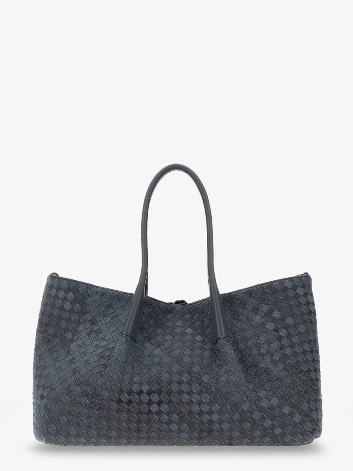 Bottega Veneta Pinacoteca Suede Handbag With Intrecciato Motif
