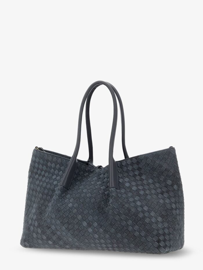 Bottega Veneta Pinacoteca Suede Handbag With Intrecciato Motif