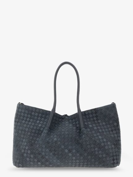Bottega Veneta Pinacoteca Suede Handbag With Intrecciato Motif