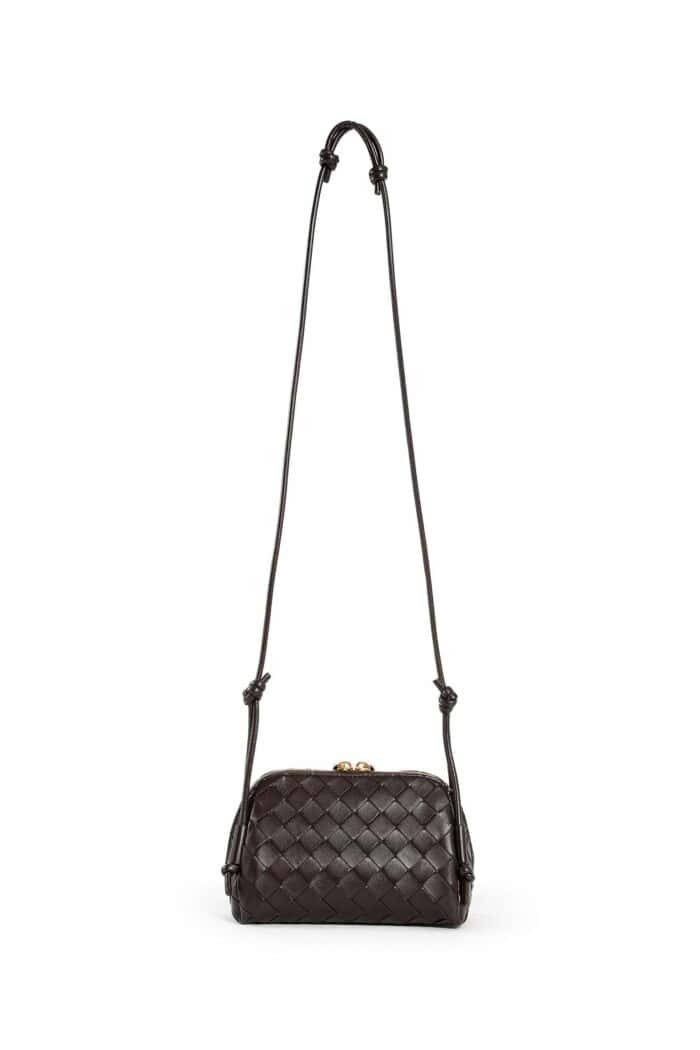 BOTTEGA VENETA Pouch On Strap In Intrecciato Nappa Leather