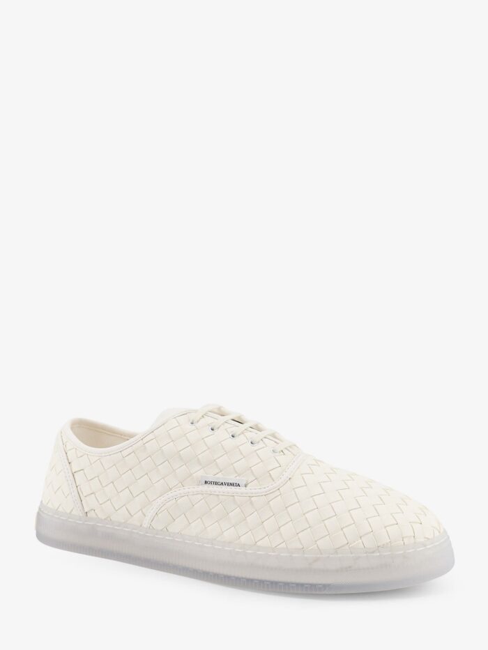 Bottega Veneta Serena Leather Sneakers With Woven Effect