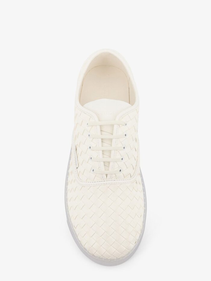 Bottega Veneta Serena Leather Sneakers With Woven Effect