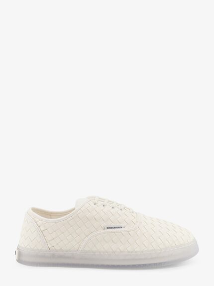 Bottega Veneta Serena Leather Sneakers With Woven Effect