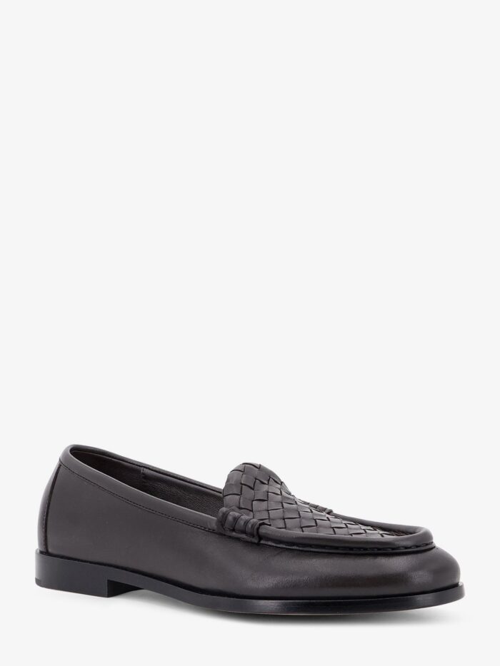 Bottega Veneta Silenzio Leather Loafers With Intrecciato Motif