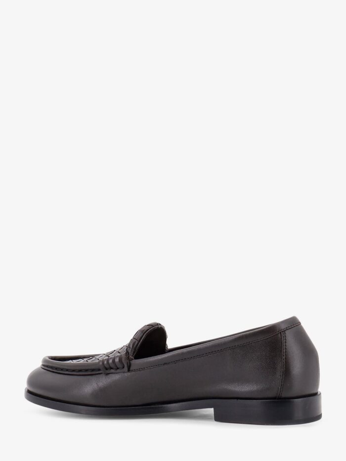 Bottega Veneta Silenzio Leather Loafers With Intrecciato Motif