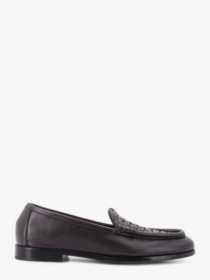 Bottega Veneta Silenzio Leather Loafers With Intrecciato Motif