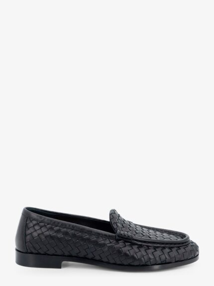 Bottega Veneta Silenzio Leather Loafers With Intrecciato Motif