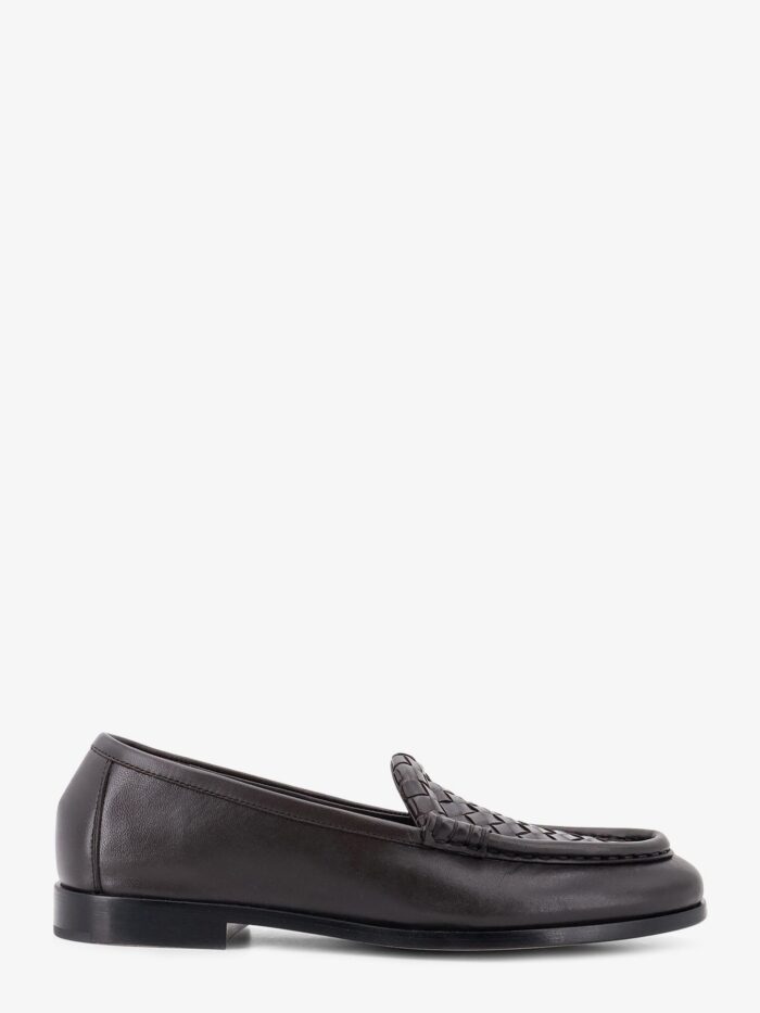 bottega veneta silenzio leather loafers with intrecciato motif Bottega Veneta Silenzio Leather Loafers With Intrecciato Motif