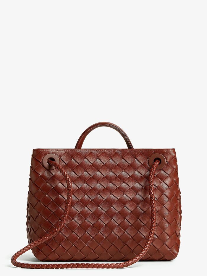 Bottega Veneta Small Andiamo Leather Shoulder Bag With Intrecciato Motif