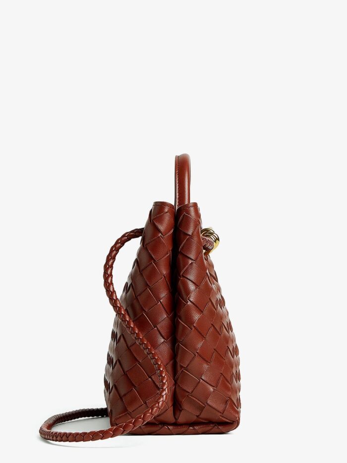 Bottega Veneta Small Andiamo Leather Shoulder Bag With Intrecciato Motif