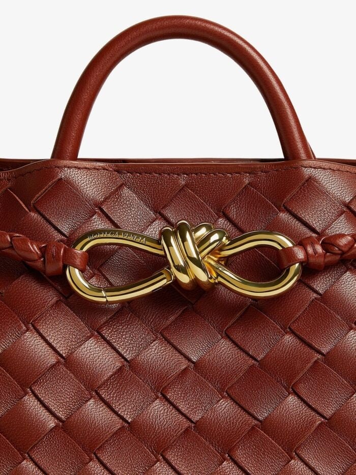 Bottega Veneta Small Andiamo Leather Shoulder Bag With Intrecciato Motif