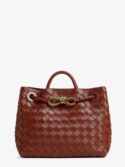 Bottega Veneta Small Andiamo Leather Shoulder Bag With Intrecciato Motif