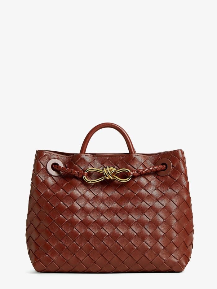 Bottega Veneta Small Andiamo Leather Shoulder Bag With Intrecciato Motif