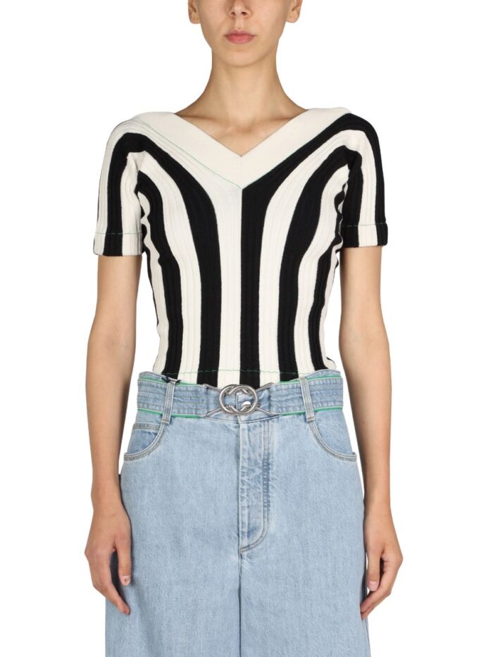 Bottega Veneta STRIPED PATTERN TOP