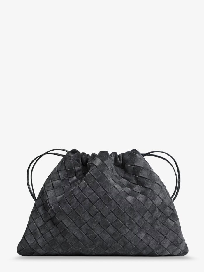 Bottega Veneta Suede Dustbag Clutch With Intrecciato Motif