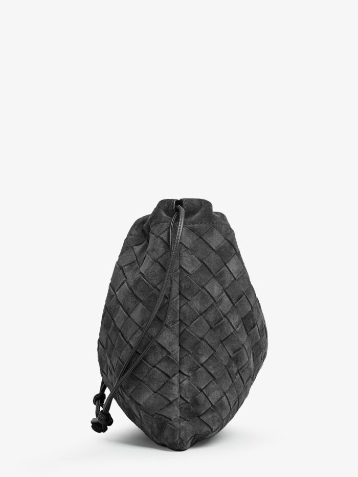 Bottega Veneta Suede Dustbag Clutch With Intrecciato Motif
